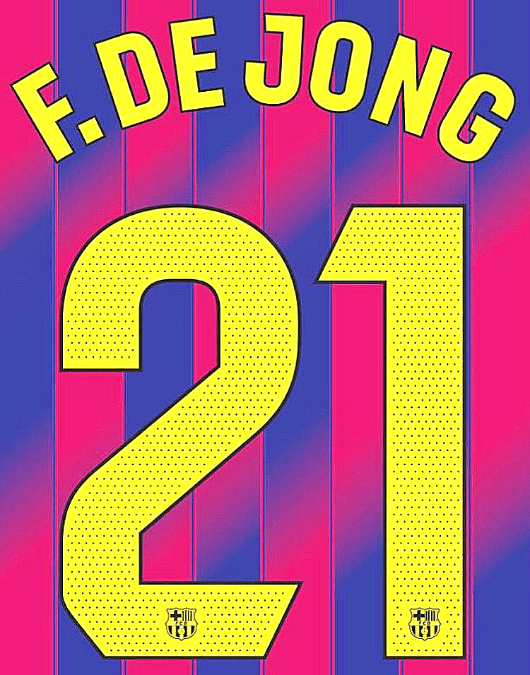 2025-26 Barcelona LA LIGA Home Shirt F DE JONG 21 Official Player
