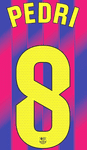 2025-26 Barcelona LA LIGA Home Shirt PEDRI#8 Official Player Issue Size Name Number Set