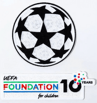 2025-26 Champions League UCL & 10 Years Anniversary Foundation Official Player Issue Badge Patch Set