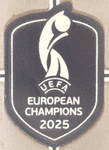 2025-26 England Women EURO 2025 CHAMPIONS Official Player Issue Size Chest Football Badge Patch