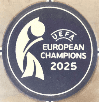 2025-26 England Women EURO 2025 CHAMPIONS Official Player Issue Size Sleeve Football Badge Patch