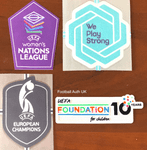 2025-26 England Women's Nations League Official Player Issue Size Football Badge Patch Set