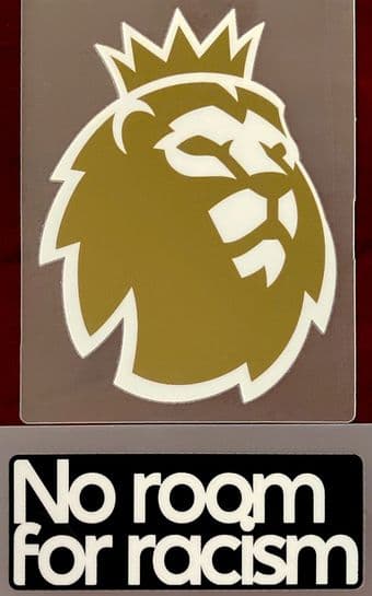 2025-26 Liverpool**EPL CHAMPIONS & NO ROOM FOR RACISM**Official Player Issue Badge Patch Set