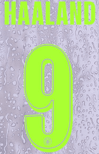 2025-26 Manchester City UCL Third Shirt HAALAND#9 Official Player Issue Size Name Number Set
