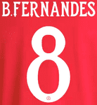 2025-26 Manchester United CARABAO/FA CUP Home Shirt B.FERNANDES#8 Official Football Name Number Set