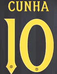 2025-26 Manchester United CARABAO/FA CUP Third Shirt CUNHA#10 Official Player Issue Name Number Set