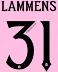 2025-26 Manchester United FA CUP Goalkeeper Shirt LAMMENS#31 Official Player Issue Name Number Set.