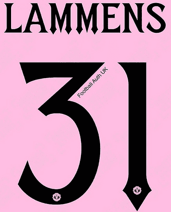 2025-26 Manchester United FA CUP Goalkeeper Shirt LAMMENS#31 Official Player Issue Name Number Set.