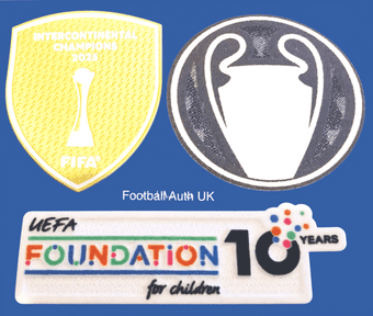 2025-26 Paris PSG**UCL & Intercontinental Cup Champions**Official Player Issue Size Badge Patch Set