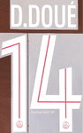 2025-26 PSG Paris**CWC & UCL**Home Shirt D.DOUE#14 Official Player Issue Size Name Number Set