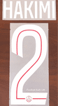 2025-26 PSG Paris**CWC & UCL**Home Shirt HAKIMI#2 Official Player Issue Size Name Number Set