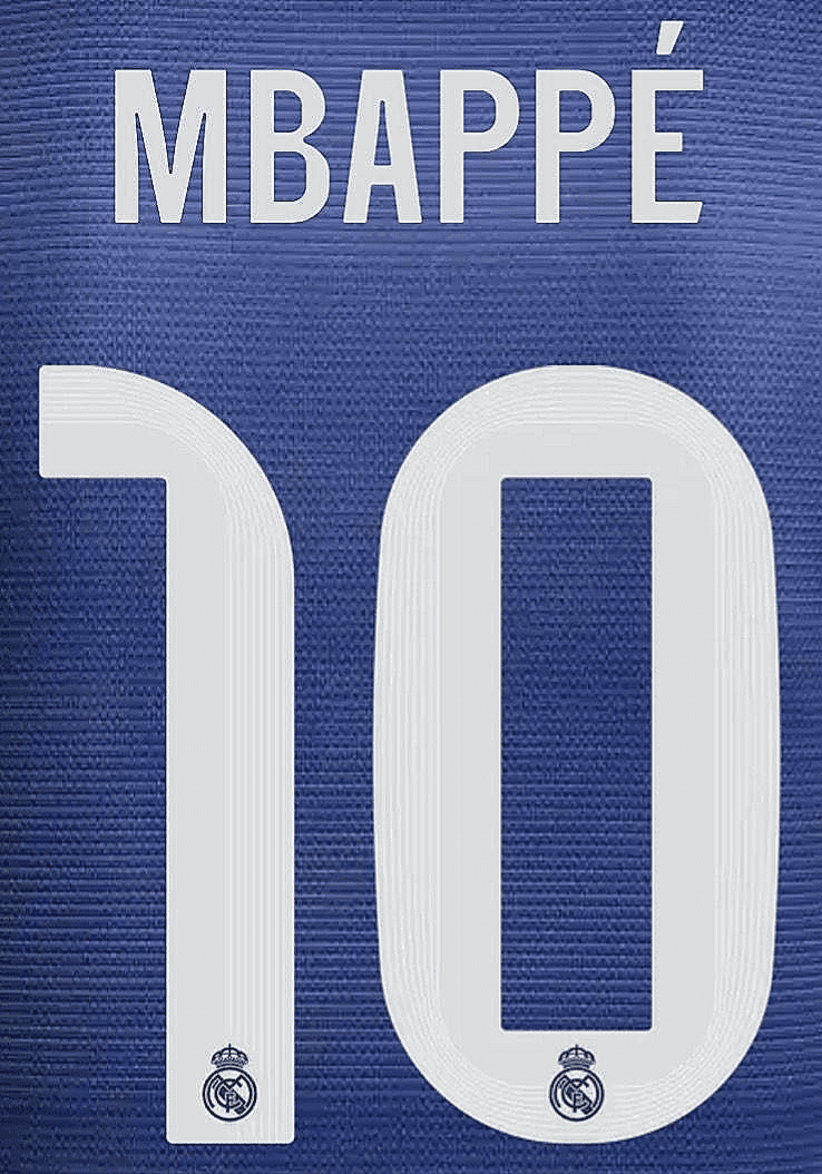 2025-26 Real Madrid UCL Away Shirt MBAPPE 10 Official Player Issue Size ...