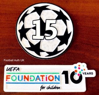 2025-26 Real Madrid**UCL STARBALL BOH 15**Official Player Issue Size Football Badge Patch Set