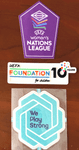 2025-26 UEFA Women's Nations League Official Player Issue Size Football Badge Patch Set
