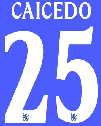 2025-27 Chelsea**CWC-UCL- FA CUP**Home/Away Shirt CAICEDO#25 Official Player Issue Name Number Set