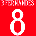 2025-27 Manchester United UCL & FA CUP Home Shirt B.FERNANDES#8 Official Football Name Number Set