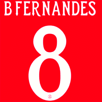 2025-27 Manchester United UCL & FA CUP Home Shirt B.FERNANDES#8 Official Football Name Number Set