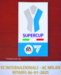 2025 AC Milan SUPERCOPPA FINAL RIYADH Official Player Issue Match Transfer Details Logo & Badge Set