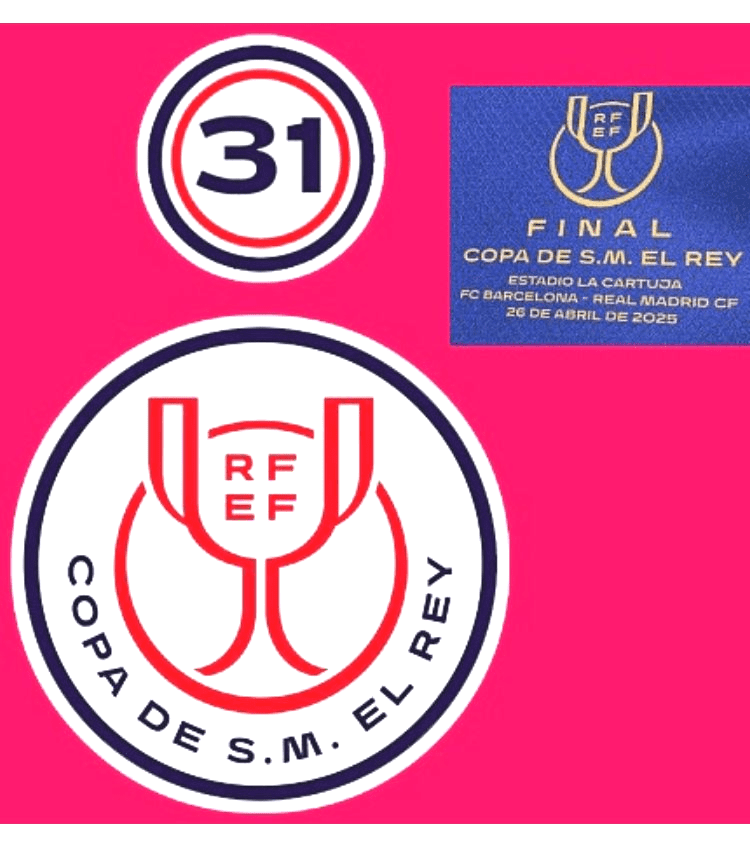 2025 Barcelona COPA DEL REY FINAL Official Player Issue Size Badge ...