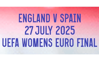 2025 England Women vs Spain**EURO 2025 FINAL**Match Day Transfer Details Football Logo