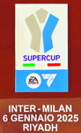 2025 Inter Milan SUPERCOPPA FINAL RIYADH Official Player Issue Match Transfer Details Logo Badge Set