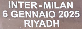 2025 Inter Milan SUPERCOPPA FINAL RIYADH Official Player Issue Size Match Transfer Details Logo