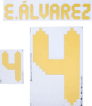 2025 Mexico**GOLD CUP**Third Shirt E.ALVAREZ#4 Official Player Issue Size Name Number Set