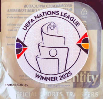 2025 Portugal**NATIONS LEAGUE WINNERS**Official Player Issue Size Sleeve Football Badge Patch
