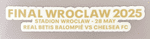 2025 Real Betis CONFERENCE LEAGUE FINAL WROCLAW Match Day Transfer Details Football Logo