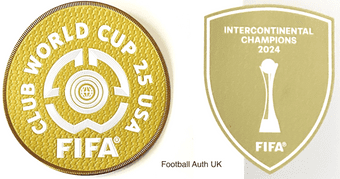 2025 Real Madrid Club World Cup & Intercontinental Cup 2024 Official Player Issue Badge Patch Set