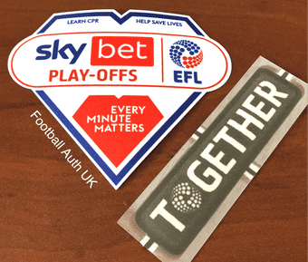 2025 Sky Bet**EFL League Two**Play-Offs Official Player Issue Size Football Badge Patch Set