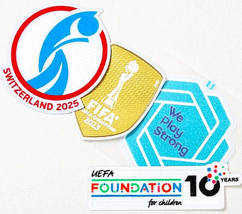 2025 Spain Women**Euro 2025 & World Cup 2023 Champions**Official Player Issue Size Badge Patch Set