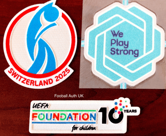 2025 Women's European Championships**EURO 2025**Official Player Issue Size Football Badge Patch Set