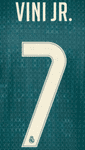 2026-27 Real Madrid UCL Away Shirt VINI JR.#7 Official Player Issue Size Name Number Set