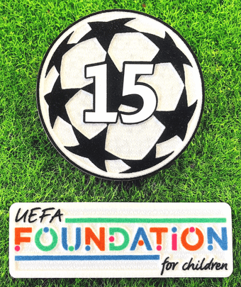 2026-27 Real Madrid**UCL STARBALL BOH 15 & UEFA FOUNDATION**Official Player Issue Badge Patch Set