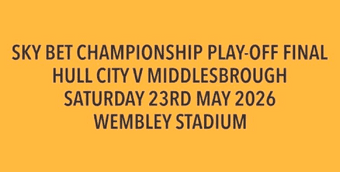 2026 Hull City SKY BET CHAMPIONSHIP PLAY-OFF FINAL Replica Match Day Transfer Details Football Logo
