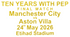 2026 Manchester City TEN YEARS WITH PEP Replica Match Day Transfer Details Football Logo