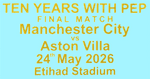 2026 Manchester City TEN YEARS WITH PEP Replica Match Day Transfer Details Football Logo