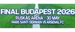 2026 PSG Paris**UCL FINAL BUDAPEST**Replica Match Day Transfer Details Football Logo