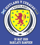 2026 Scotland vs Curacao**WORLD CUP 2026 WARM UP**Replica Match Day Transfer Details Football Logo