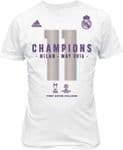 ADIDAS BR0140 Real Madrid 2016 CHAMPIONS LEAGUE Winners Soccer Football Tee - Size Large NEW