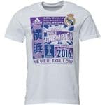 ADIDAS CV6678 Real Madrid 2016 FIFA WORLD CLUB CHAMPIONS Soccer Football T-Shirt - Size Large NEW
