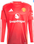 ADIDAS IT1971 Manchester United Football Soccer Long Sleeve Home Shirt 2024-25 Size Medium NEW