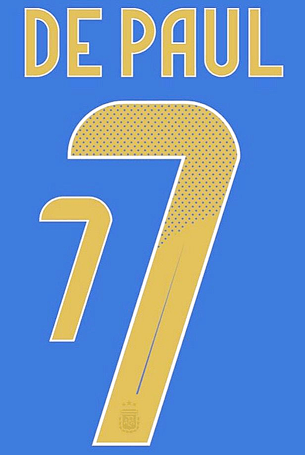 アルゼンチン代表 DE PAUL 7 シャツ M アルゼンチン代表 DE PAUL 7 シャツ M アルゼンチン代表 DE PAUL 7