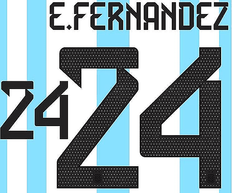 Argentina WORLD CUP 2022 Home Shirt 2022-23 E FERNANDEZ 24 Adidas