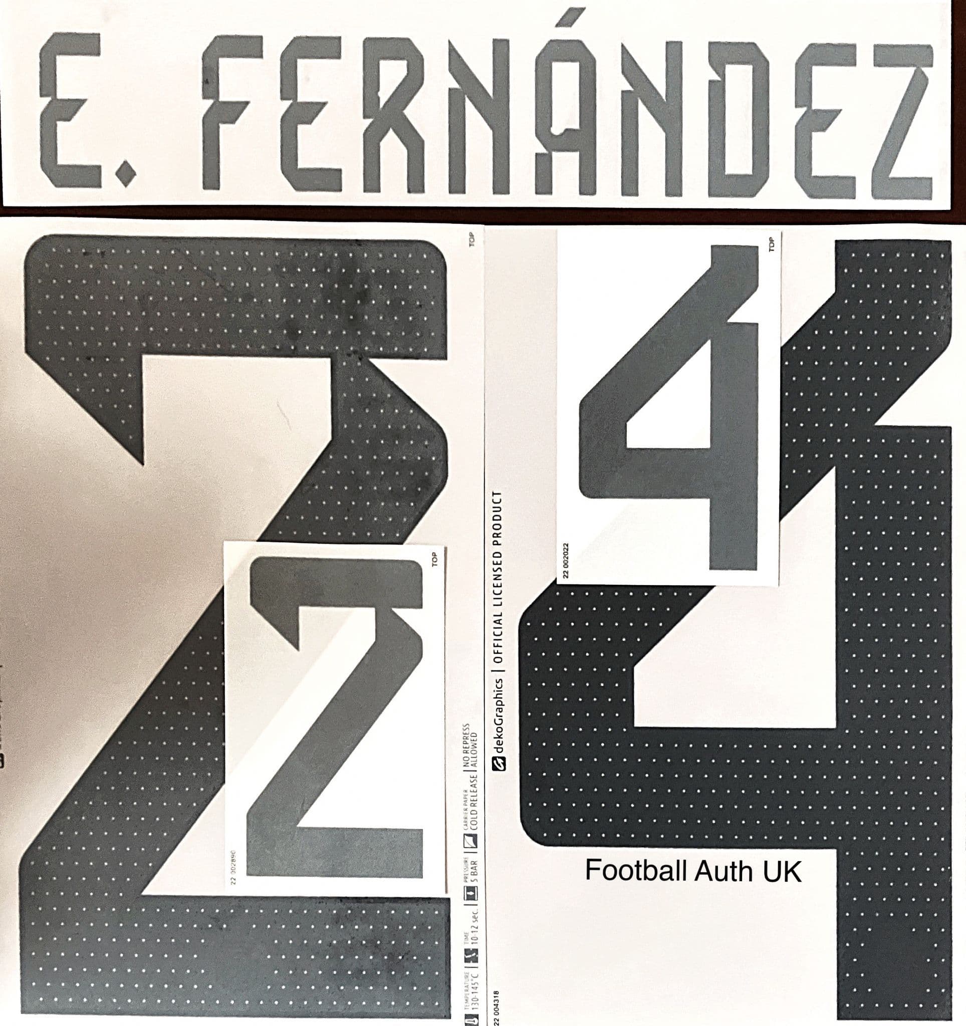 Argentina WORLD CUP 2022 Home Shirt 2022-23 E FERNANDEZ 24 Adidas