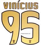 Benfica EUROPA LEAGUE Home/Third Shirt 2020-21 VINICIUS#95 Official Football Name Number Set