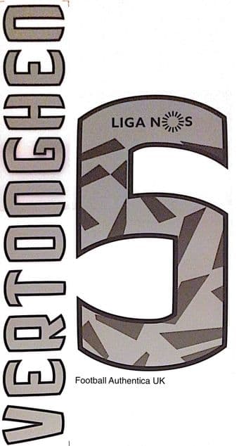 Benfica LIGA NOS Away Shirt 2020-21 VERTONGHEN#5 Official Football Name Number Set