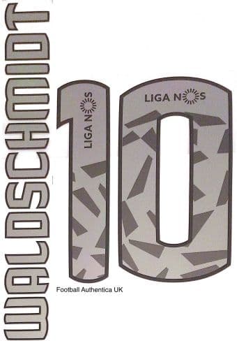 Benfica LIGA NOS Away Shirt 2020-21 WALDSCHMIDT#10 Official Football Name Number Set