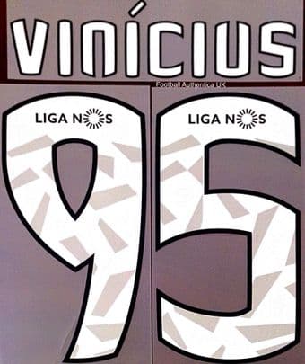 Benfica LIGA NOS Home Shirt 2019-20 VINICIUS#95 Official Football Name Number Set